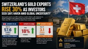 Switzerland&rsquo;s gold exports rise 30% as investors