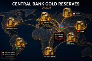 Azerbaijan&rsquo;s state oil fund sells nearly 22 tonnes of gold in Q1 Central bank gold demand continues to play an important role in the global marketplace; however, price action has been more fluid in recent months, as some institutions have been forced to monetize or sell their official reserves. One significant gold seller in the new year has been the State Oil Fund of the Republic of Azerbaijan (SOFAZ), which reduced its holdings by 21.9 tonnes during the first quarter. According to media reports, the sovereign wealth fund reduced its exposure to &nbsp;to 35.6%, down from the 38.2% reported in the fourth quarter of 2025... Article at Kitco: https://www.kitco.com/news/article/2026-04-24/azerbaijans-state-oil-fund-sells-nearly-22-tonnes-gold-q1