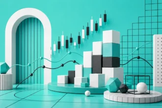 Next Move Markets custom rotating visual for crypto-market-update-turquoise
