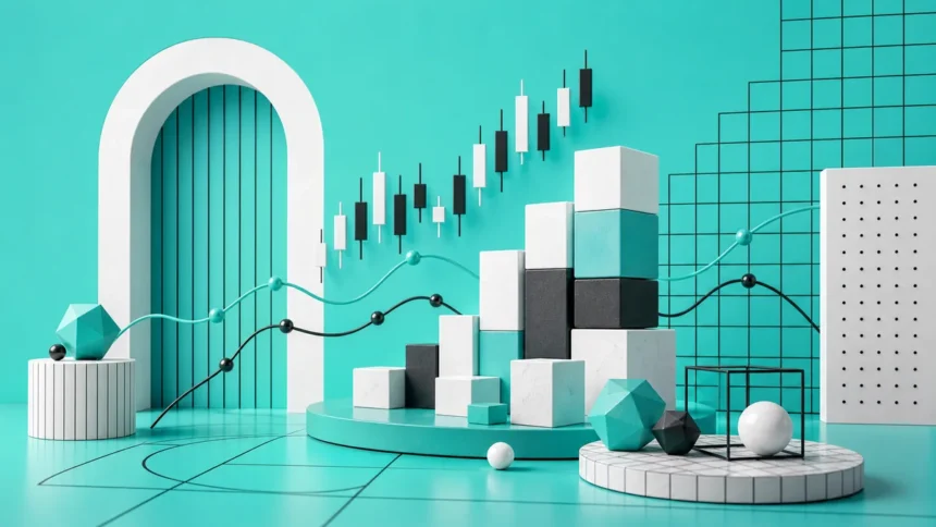 Next Move Markets custom rotating visual for crypto-market-update-turquoise
