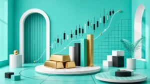 Next Move Markets custom rotating visual for gold-price-analysis-turquoise