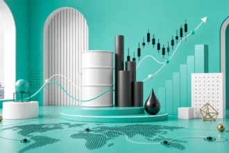 Next Move Markets custom rotating visual for oil-price-forecast-turquoise