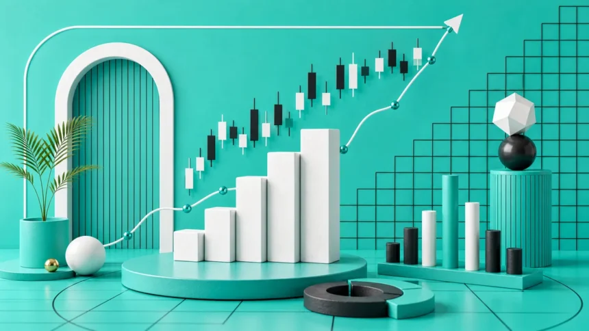 Next Move Markets custom rotating visual for stocks-market-analysis-turquoise