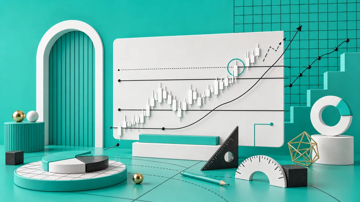 Next Move Markets custom rotating visual for technical-analysis-turquoise