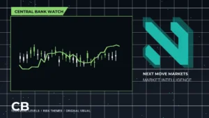 Next Move Markets Central Bank Watch Dark Desk Logo visual with official N logo