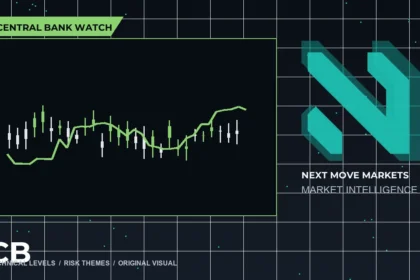 Next Move Markets Central Bank Watch Dark Desk Logo visual with official N logo