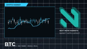 Next Move Markets Crypto Dark Desk Logo visual with official N logo