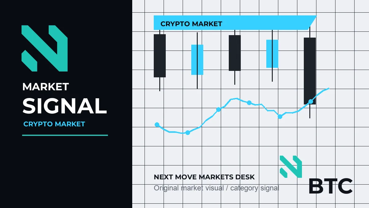 Next Move Markets Crypto Editorial Signal Logo visual with official N logo