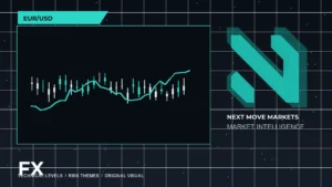Next Move Markets Eur Usd Forecast Dark Desk Logo visual with official N logo