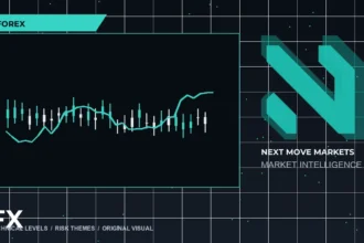 Next Move Markets Forex Dark Desk Logo visual with official N logo