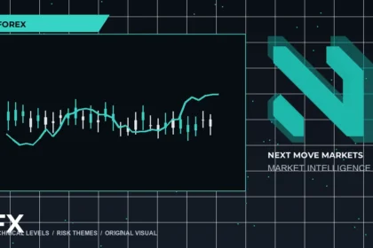 Next Move Markets Forex Dark Desk Logo visual with official N logo