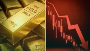 Gold price downtrend market chart