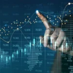 Macro market chart interface with global map