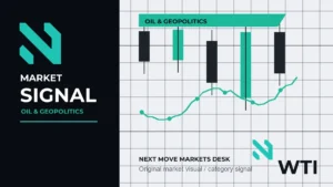 Next Move Markets Oil Geopolitics Editorial Signal Logo visual with official N logo