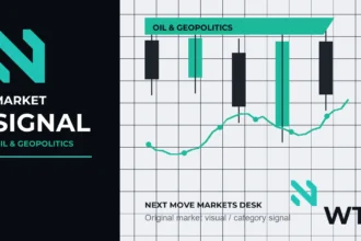 Next Move Markets Oil Geopolitics Editorial Signal Logo visual with official N logo