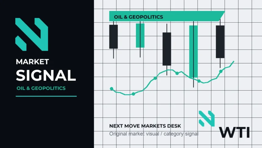 Next Move Markets Oil Geopolitics Editorial Signal Logo visual with official N logo