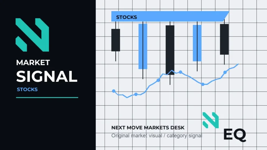 Next Move Markets Stocks Editorial Signal Logo visual with official N logo