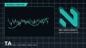 Next Move Markets Technical Analysis Dark Desk Logo visual with official N logo