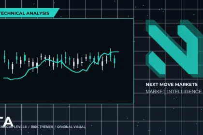 Next Move Markets Technical Analysis Dark Desk Logo visual with official N logo