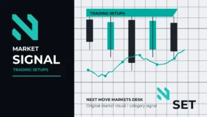 Next Move Markets Trading Setups Editorial Signal Logo visual with official N logo